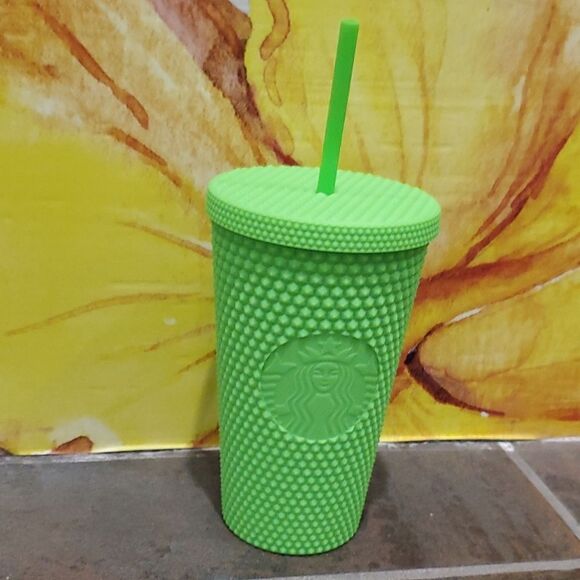 Starbucks Other - Starbucks 2021 Lime Green Studded Grande Tumbler